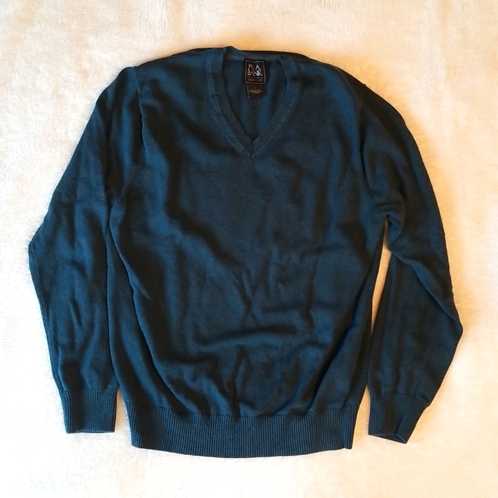 Jos. A. Bank Teal V-Neck Sweater